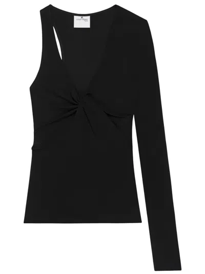 Courrèges Asymmetrisches Oberteil Mit Twist-detail In Schwarz