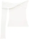 Courrèges Twist-detail Crepe Top In White