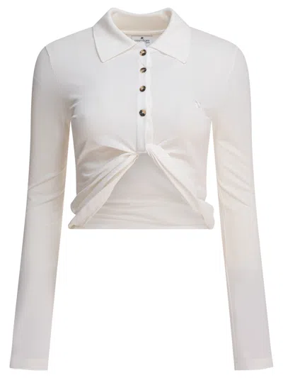 Courrèges Courregès Twist Detail Logo Polo Shirt