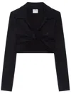Courrèges Courregès Polo Twist Piqué Crop In Schwarz