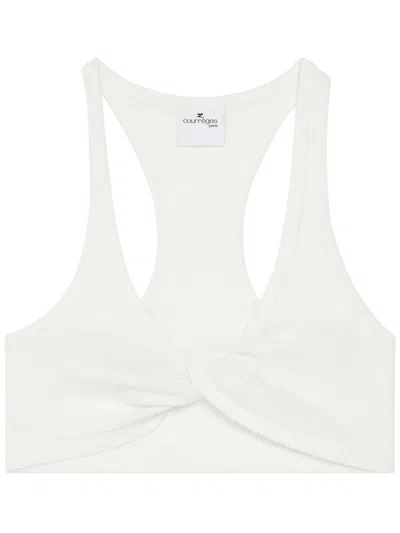 Courrèges Twist-detailing Top In White