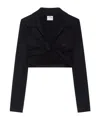 Courrèges Courregès Polo Twist Piqué Crop In Black