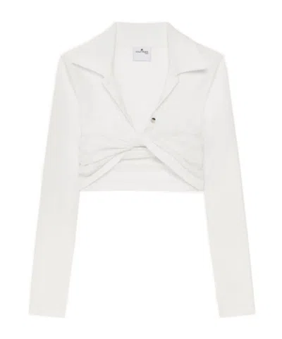 COURRÈGES COURRÈGES TWIST PIQUE CROPPED POLO