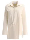 Courrèges Twist Polo Dresses In Beige
