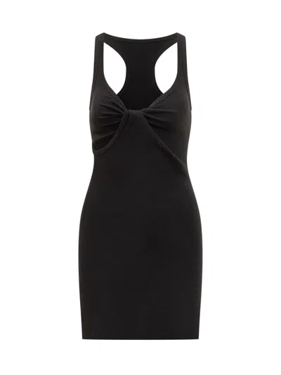 Courrèges Twist Rib Dress In Black