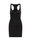 Courrèges Twist Rib Dress In Black