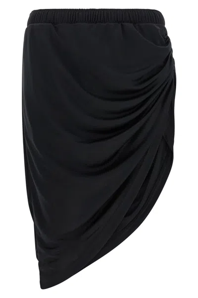 Courrèges Twist Sport Skirt Featuring Back Pocket In Black