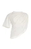 Courrèges Twisted Cotton T-shirt In White
