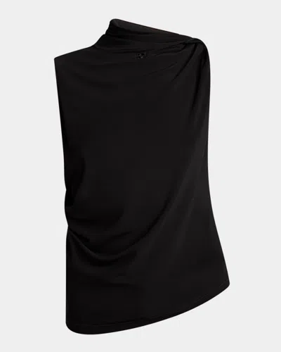 Courrèges Twisted High-neck Scuba Knit Tnak Top