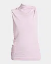 Courrèges Twisted High-neck Scuba Knit Tnak Top