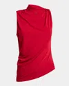Courrèges Twisted High-neck Scuba Knit Tnak Top