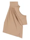 Courrèges Twisted One-shoulder Top In Brown