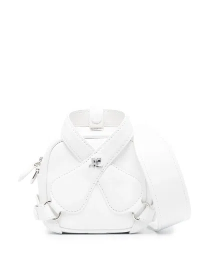 Courrèges Handtasche Mit Drapierten Riemen In White