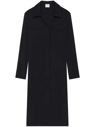 Courrèges Two-pocket Midi Dress In ブラック