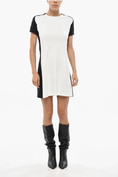 Courrèges Two-tone A-line Mini Dress In Multi