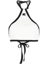 Courrèges Backless Halterneck Vest Top In White