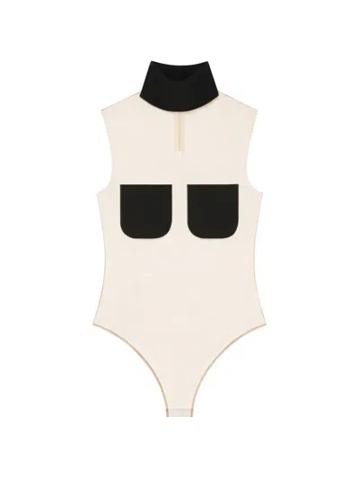 Courrèges Two-pocket Illusion Bodysuit In Multi