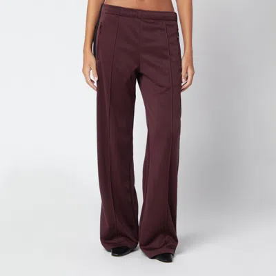 Courrèges Courreges Two-tone Track Jogging Trousers For Women In Burgundy