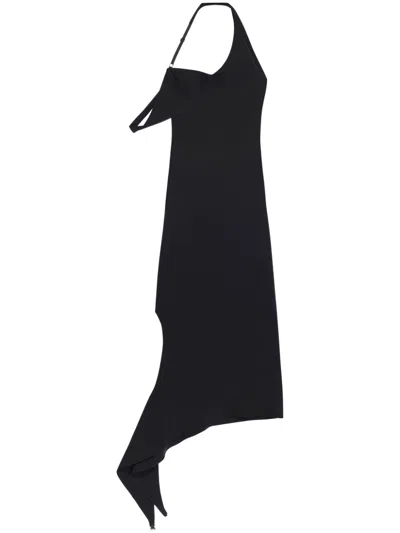 Courrèges Undressed Crepe Maxi Dress In Brown