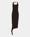 Courrèges Knit Dress In Brown
