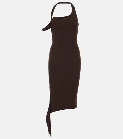 COURRÈGES COURRÈGES UNDRESSED RIBBED-KNIT MIDI DRESS