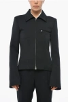 Courrèges Unlined Full-zip Jacket In Black