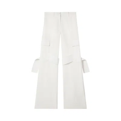 Pre-owned Courrèges Utility Chaps Cotton Trousers 'heritage White' | Women's Size 40