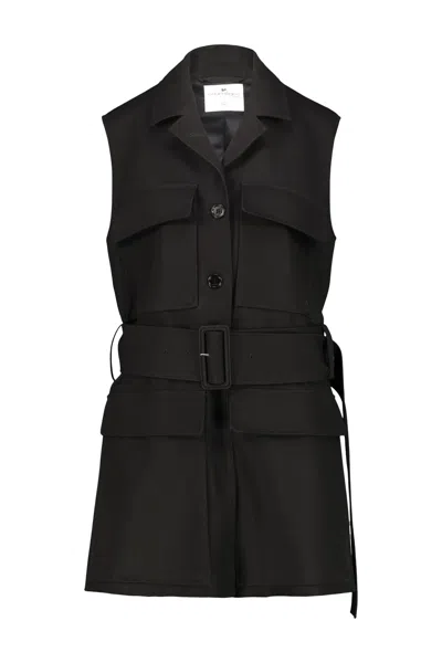 Courrèges Utility Cotton Vest In Black
