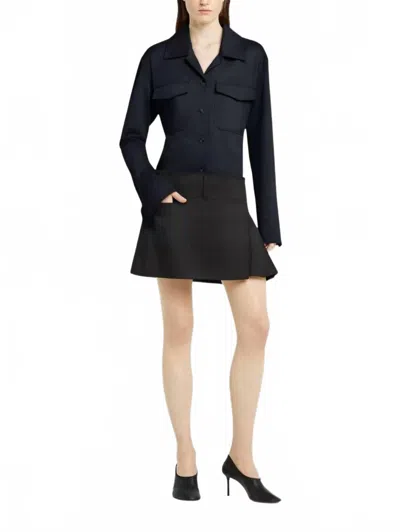 COURRÈGES UTILITY POLYCOTTON SHIRT IN NAVY