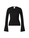 Courrèges Logo-appliqué Ribbed Jumper In Black