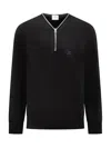 Courrèges Courreges Zipped Wool Sweater Black In Black