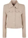 Courrèges Signature Twill Trucker Jacket Clothing In Beige