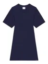 Courrèges Mini Dress Ac Cotton In Blue