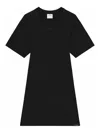 Courrèges Embroidered Logo Mini T-shirt Dress In Black