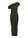 Courrèges Twist Rib Knit Long Dresses In Green