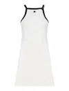 Courrèges Square Neck Mini Dress In White