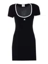 Courrèges Signature Contrast T-shirt In Black