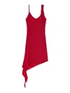 Courrèges Black Polyester Mini Dress In Red
