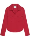 Courrèges Vibrant Red Cotton Shirt With Logo