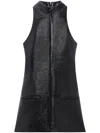 Courrèges Courreges 2 Pockets Vinyl A-line Dress Women In Black  