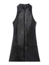 Courrèges Courreges 2 Pockets Vinyl A-line Dress Women In Black