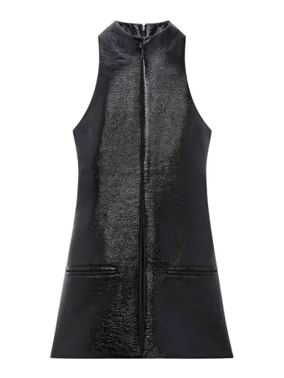 COURRÈGES VESTIDO MIDI - NEGRO