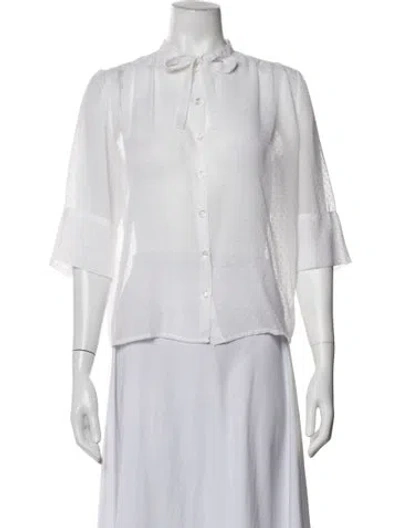 Pre-owned Courrèges Vintage 1970's Blouse In White