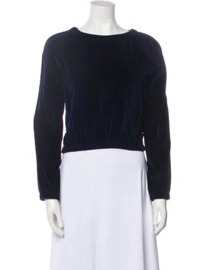 Pre-owned Courrèges Vintage 1970's Crop Top In Blue