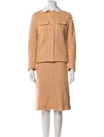 Pre-owned Courrèges Vintage 1970's Skirt Set In Neutral