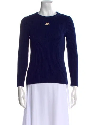Pre-owned Courrèges Vintage 1970's Sweater In Blue
