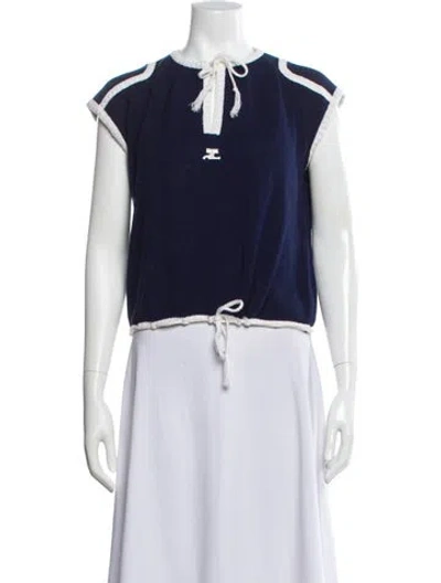 Pre-owned Courrèges Vintage 1970's Sweater In Blue