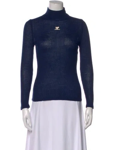 Pre-owned Courrèges Vintage 1970's Sweater In Blue