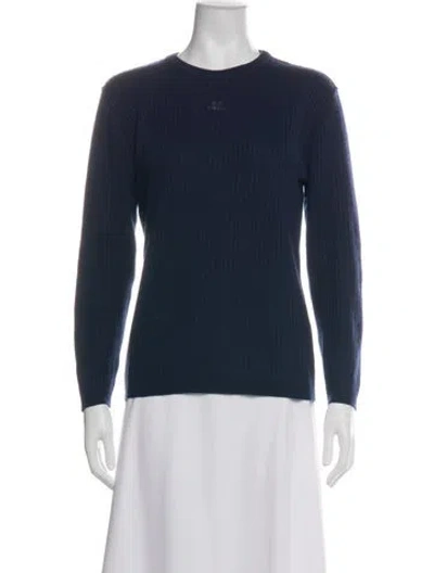 Pre-owned Courrèges Vintage 1970's Sweater In Blue