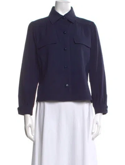 Pre-owned Courrèges Vintage 1970's Utility Jacket In Blue